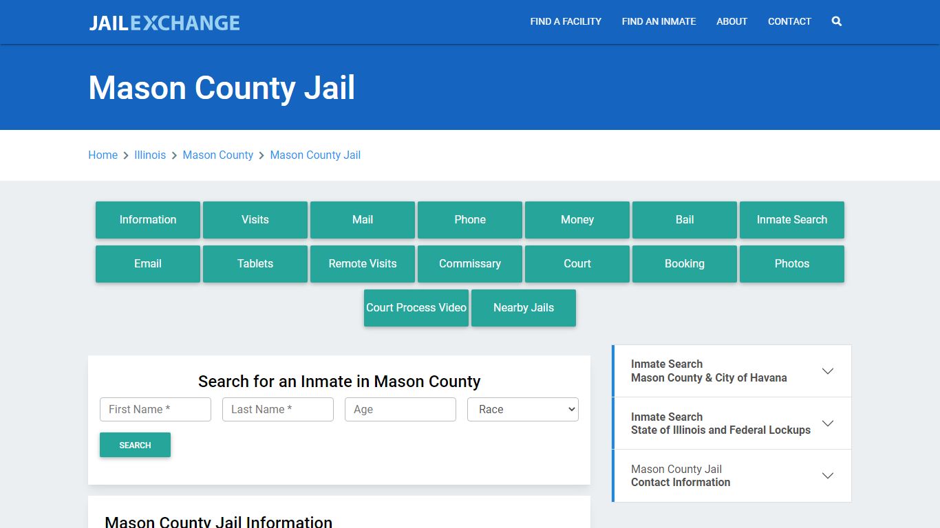 Mason County Jail Roster Lookup, IL, Inmate Search