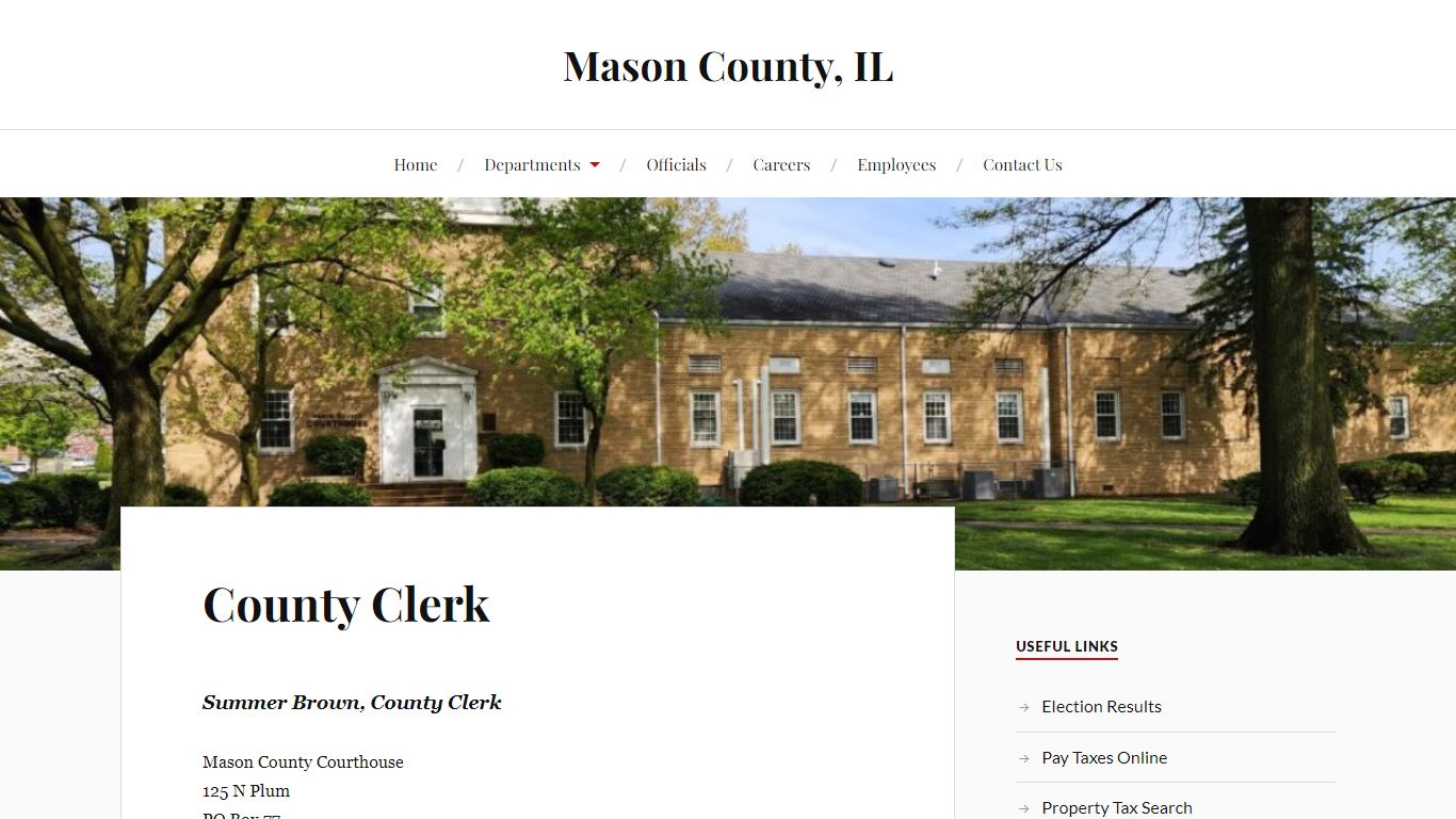 County Clerk - Mason County, IL